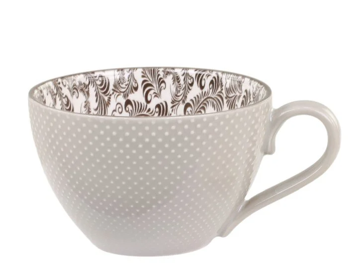 CHIC ANTIQUE Tasse ARES mit Muster (mokka) — herzenszucker
