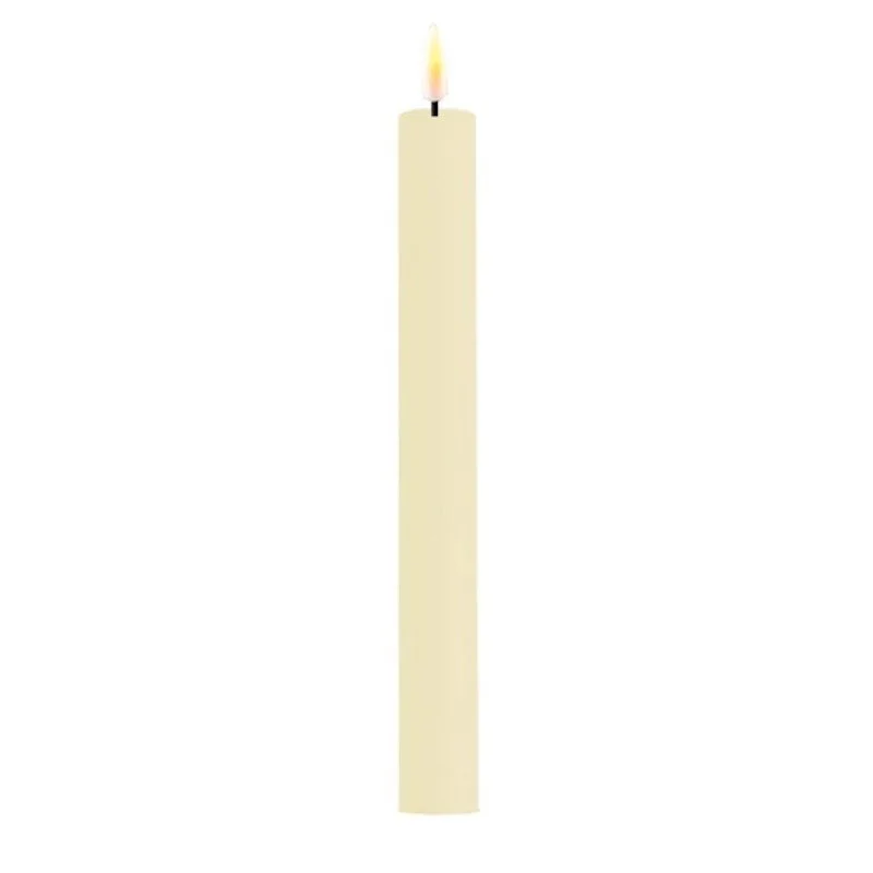 DELUXEHOMEART LED Stabkerzen 24 cm (creme | 2er Set)