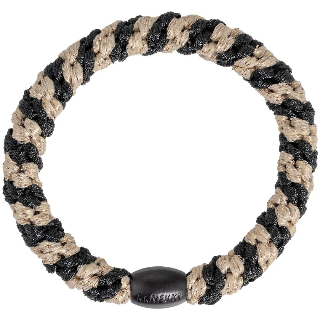 KKNEKKI Haargummi | Armband (Black Beige Glitter)