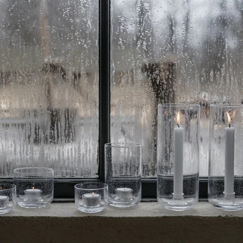 ERNST Kerzenhalter aus Glas für Teelichter H15 — herzenszucker