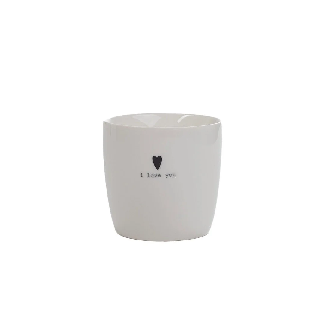 SÖGNE HOME Tasse mit schwarzem Herz - I LOVE YOU