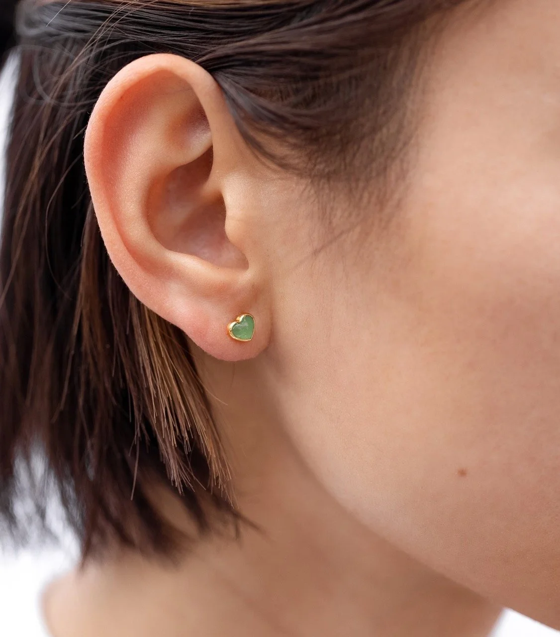 Syster P Ohrstecker in Gold Green Jade La La Love.jpeg