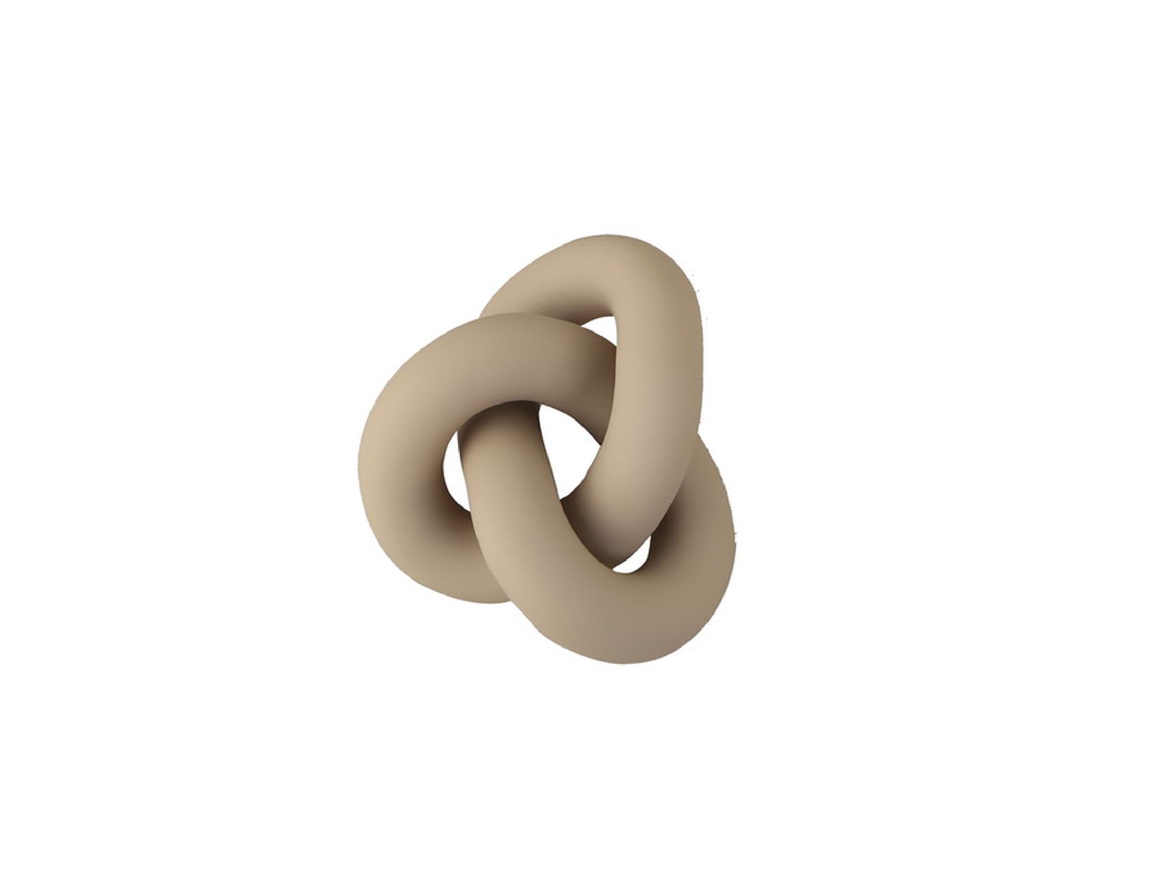Knot Table von Cooee in Sand, Objekt in Form eines Endlosknotens