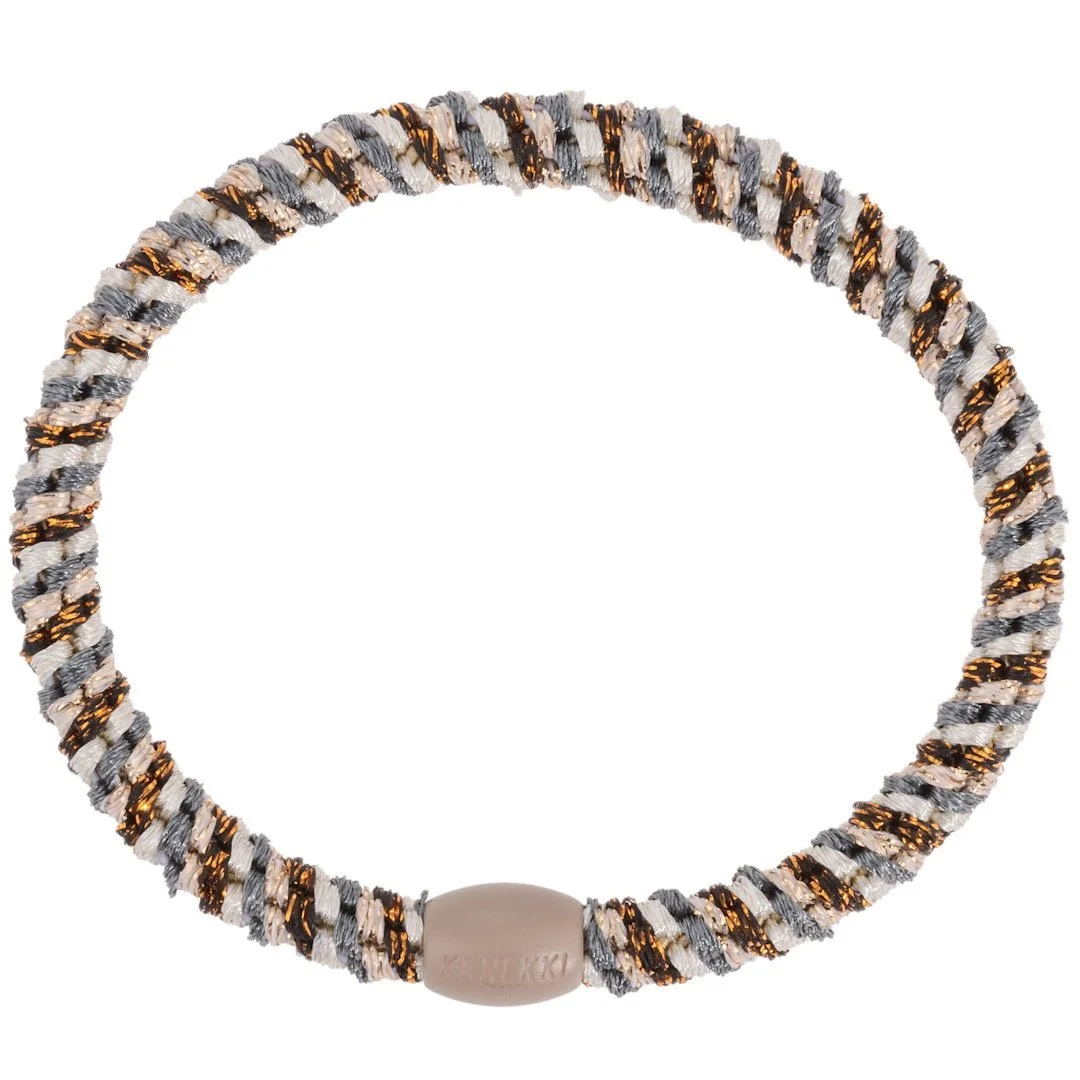 KKNEKKI Haargummi | Armband (Slim Mix Copper Grey Glitter)