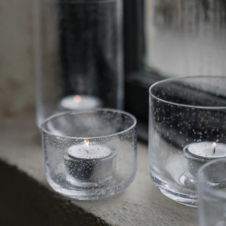 ERNST Kerzenhalter aus Glas für Teelichter H6 — herzenszucker