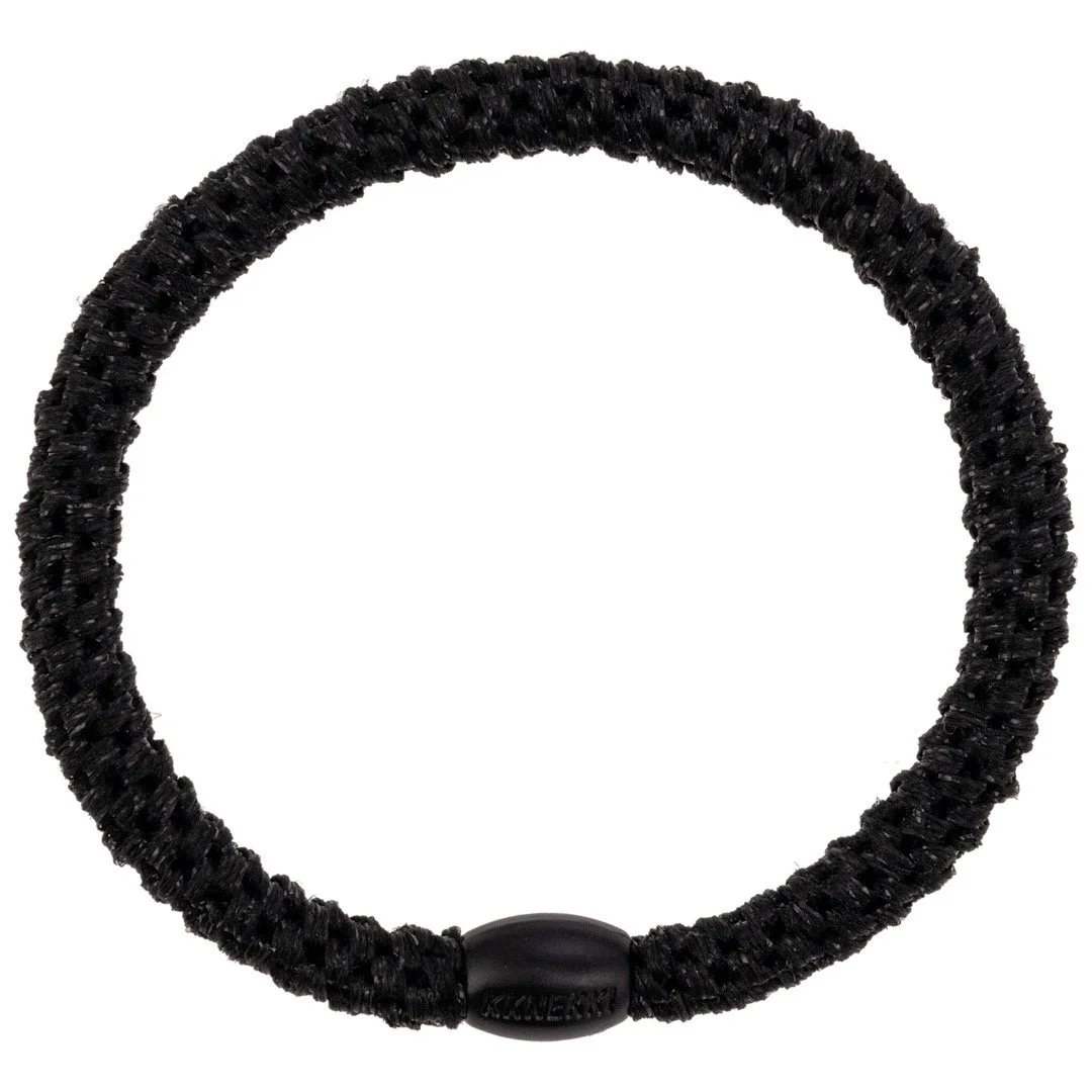 KKNEKKI Haargummi | Armband (Slim Black Glitter)