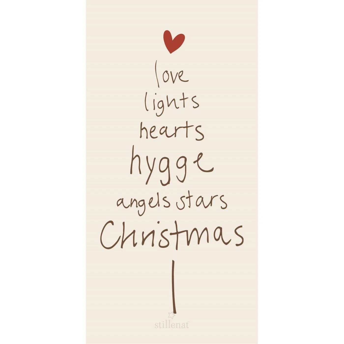 IB LAURSEN Servietten Papier "WEIHNACHTSBAUM WORTE"
