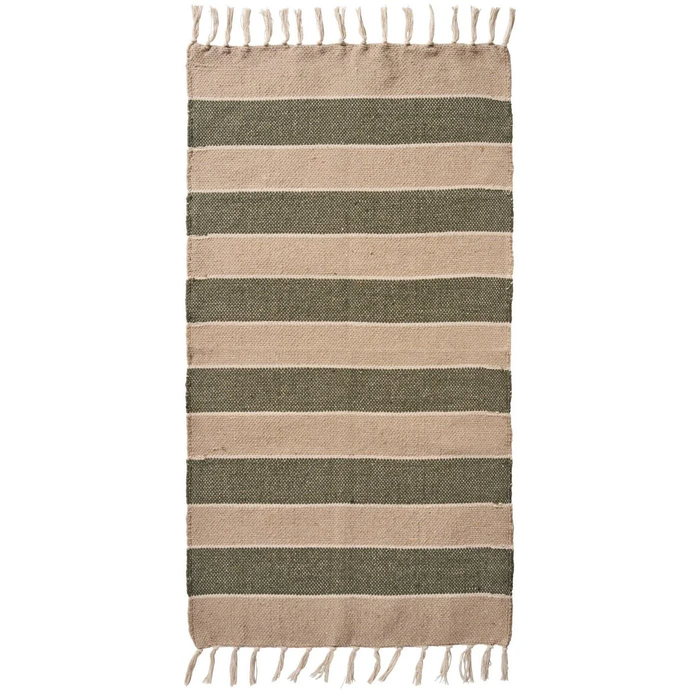 Ib Laursen Bodenlaeufer creme beige olivegruene Streifen 65043-00.jpg