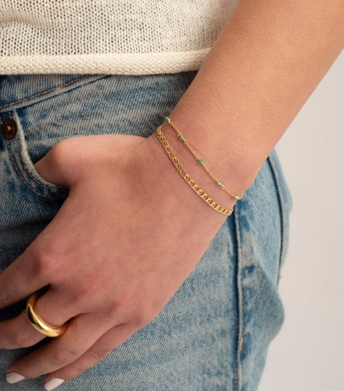 Syster P Armband santa-monica-bracelet-gold-green-onyx.jpeg