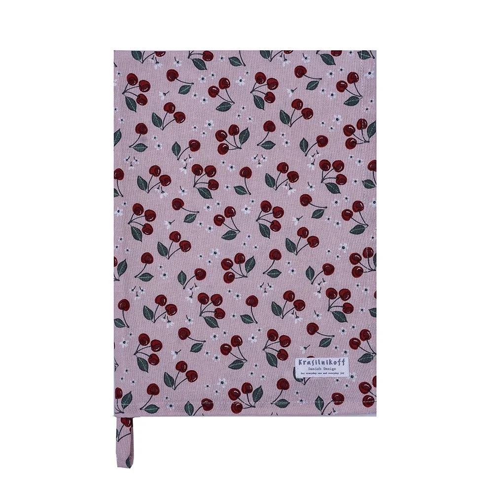 KRASILNIKOFF Geschirrtuch KIRSCHEN (Rosa)