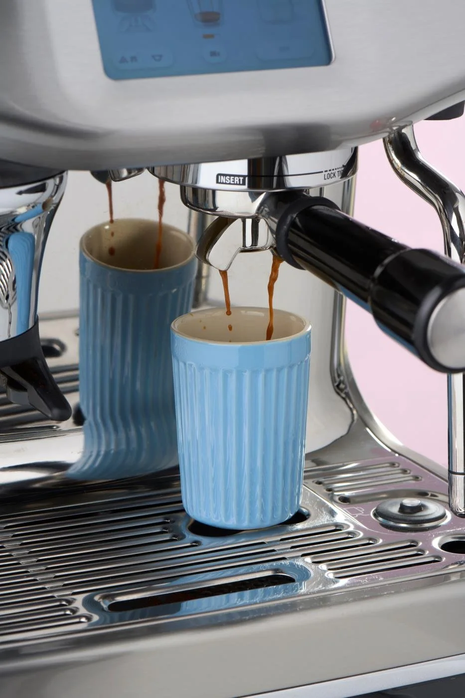 Ib Laursen Espresso Becher mit Rillen Blau Blue Bell_1.jpg