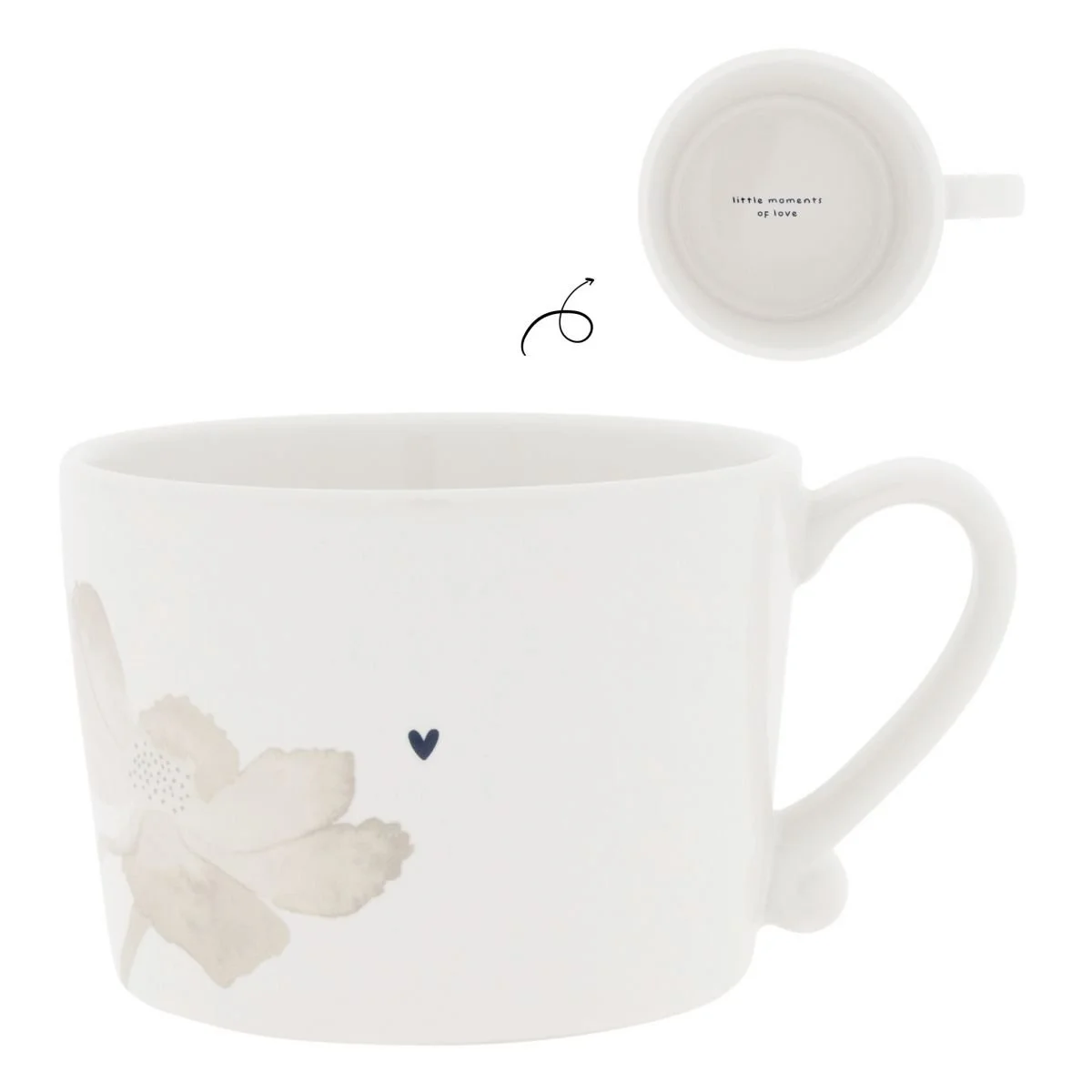 BASTION COLLECTIONS Tasse FLOWER MOMENT OF Love (Weiß | Natur)
