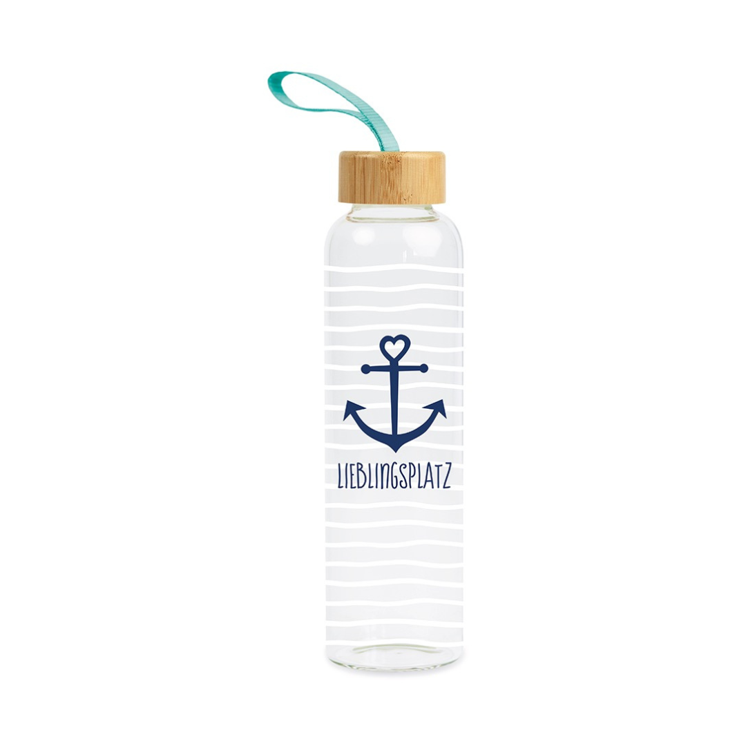 GRAFIK WERKSTATT Trink-Flasche LIEBLINGSPLATZ (Glas | 550 ml)