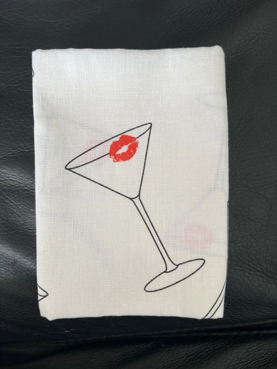 KISS MY KITCHEN Geschirrtuch CHEERS (Weiß | Rot)
