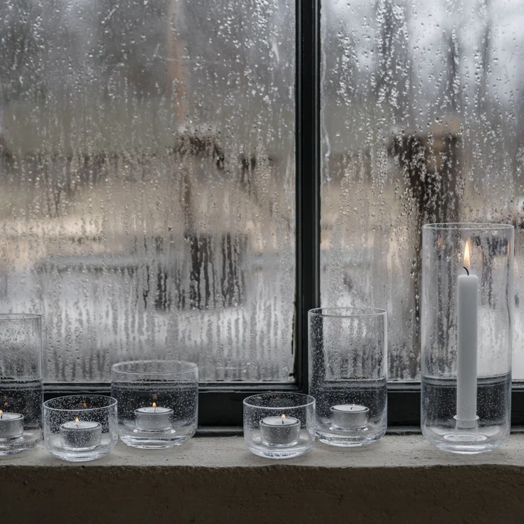 ERNST Kerzenhalter aus Glas für Teelichter H6 — herzenszucker