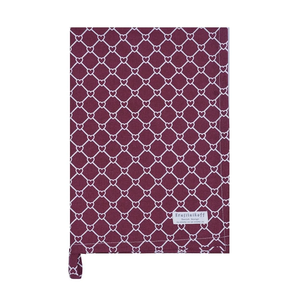 Krasilnikoff Geschirrtuch Herzen Digaonal Rot KW13617.jpeg