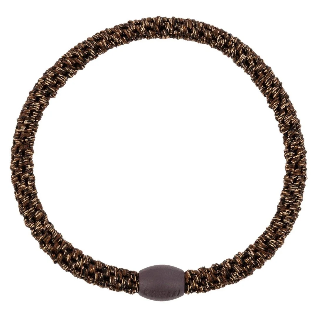 KKNEKKI Haargummi | Armband (Slim Coffee Glitter)