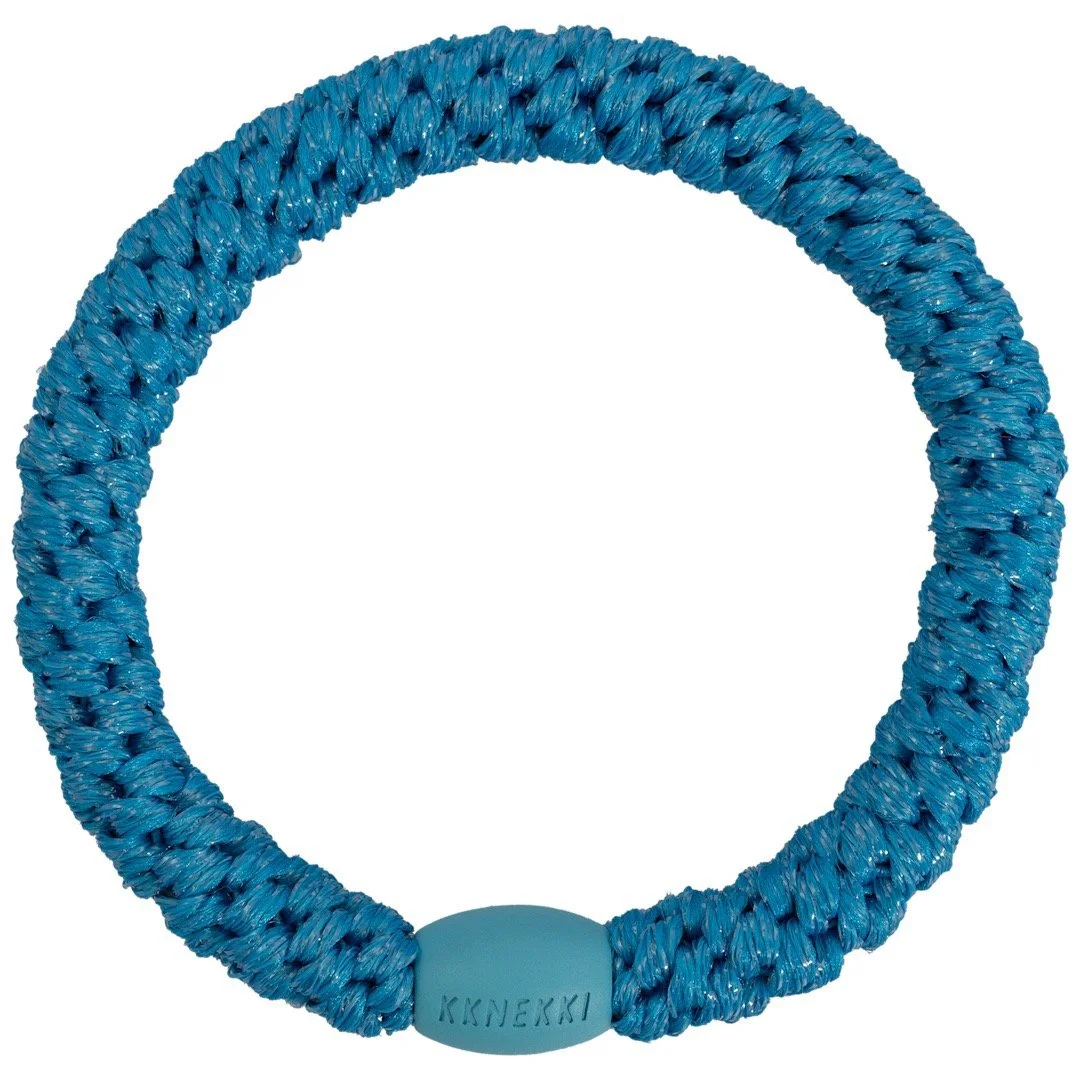 KKNEKKI Haargummi Armband Azure blue glitter.jpeg