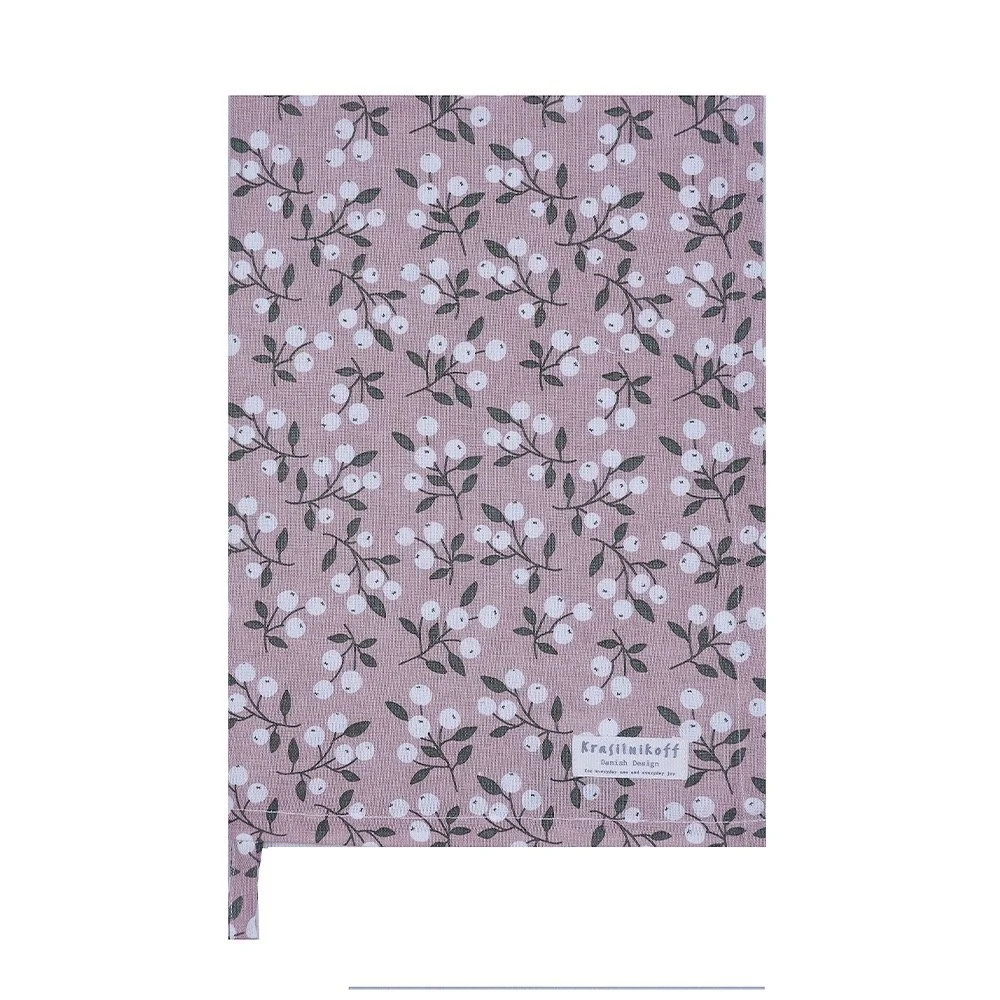 Krasilnikoff Geschirrtuch Snowberry Rose Schneebeeren RosaKW13673.jpeg