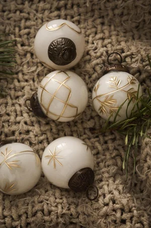 IB LAURSEN Weihnachtskugeln 10 Stück (mini | weiß