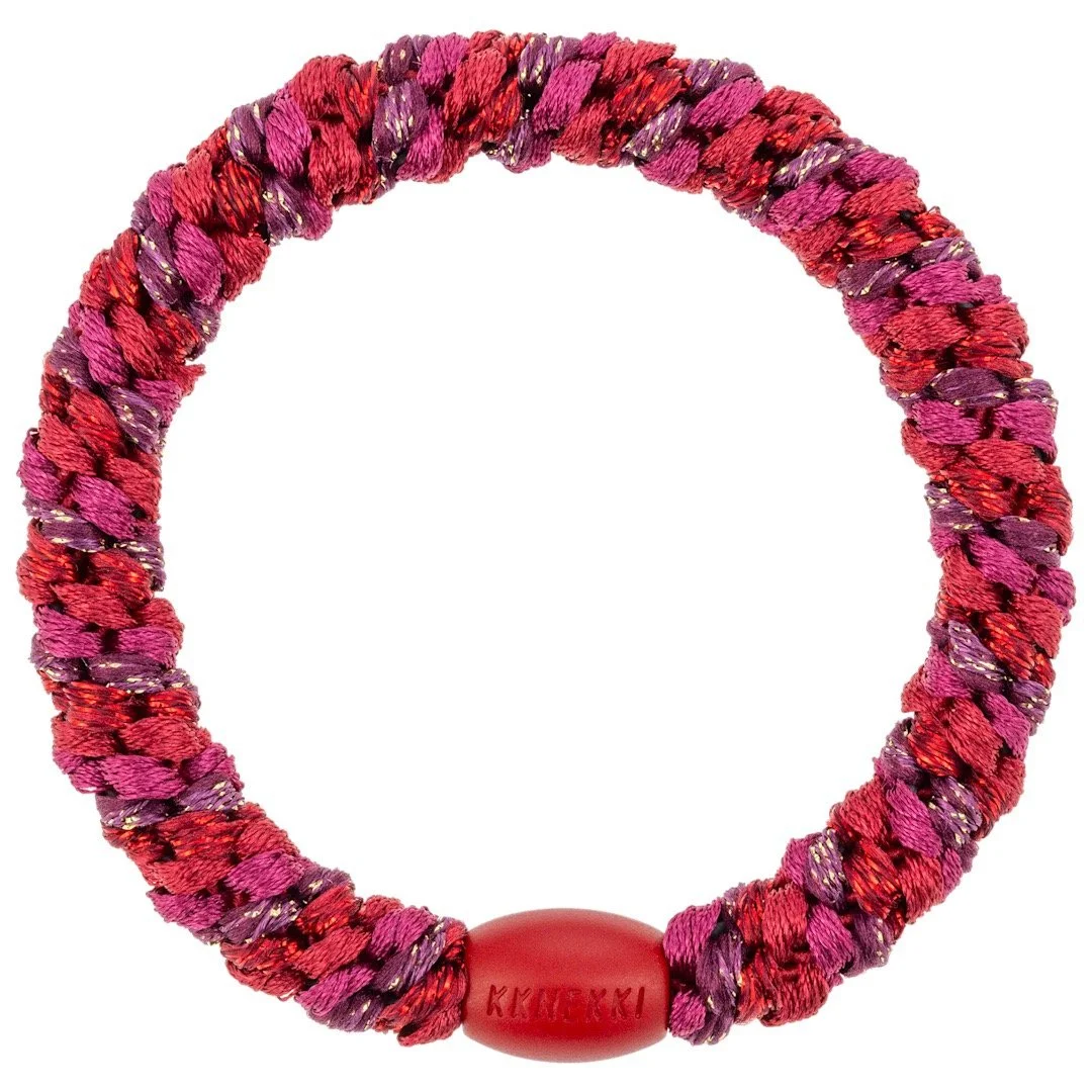KKNEKKI Haargummi | Armband (Mix Light Bordeaux Grape Glitter)