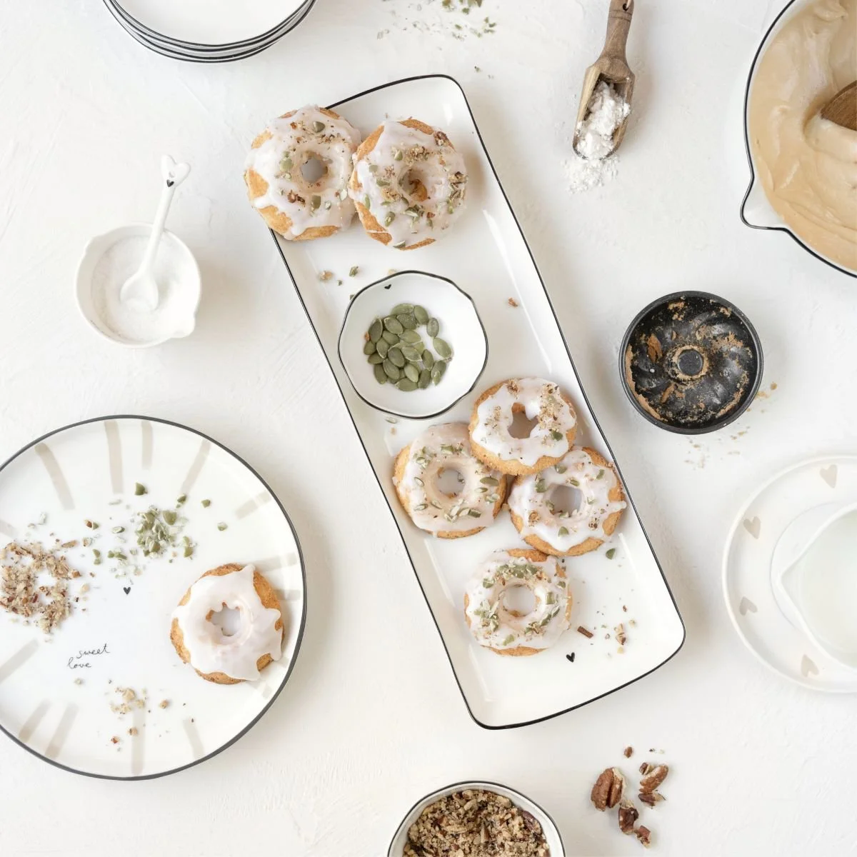 Bastion Collections Dessert Teller Streifen Natur.jpg