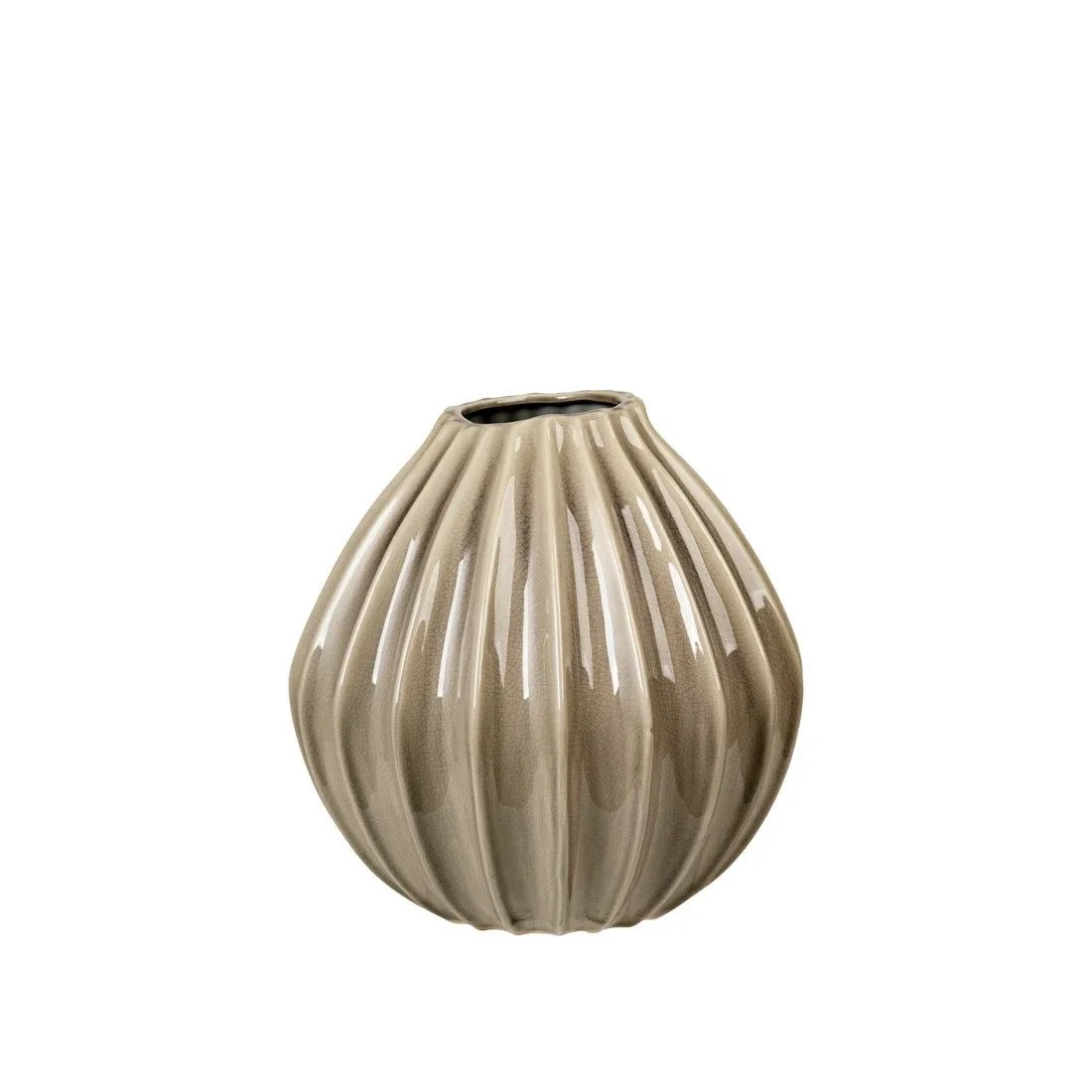 BROSTE COPENHAGEN Vase Wide L | Keramik | Rainy Day | 30x30cm