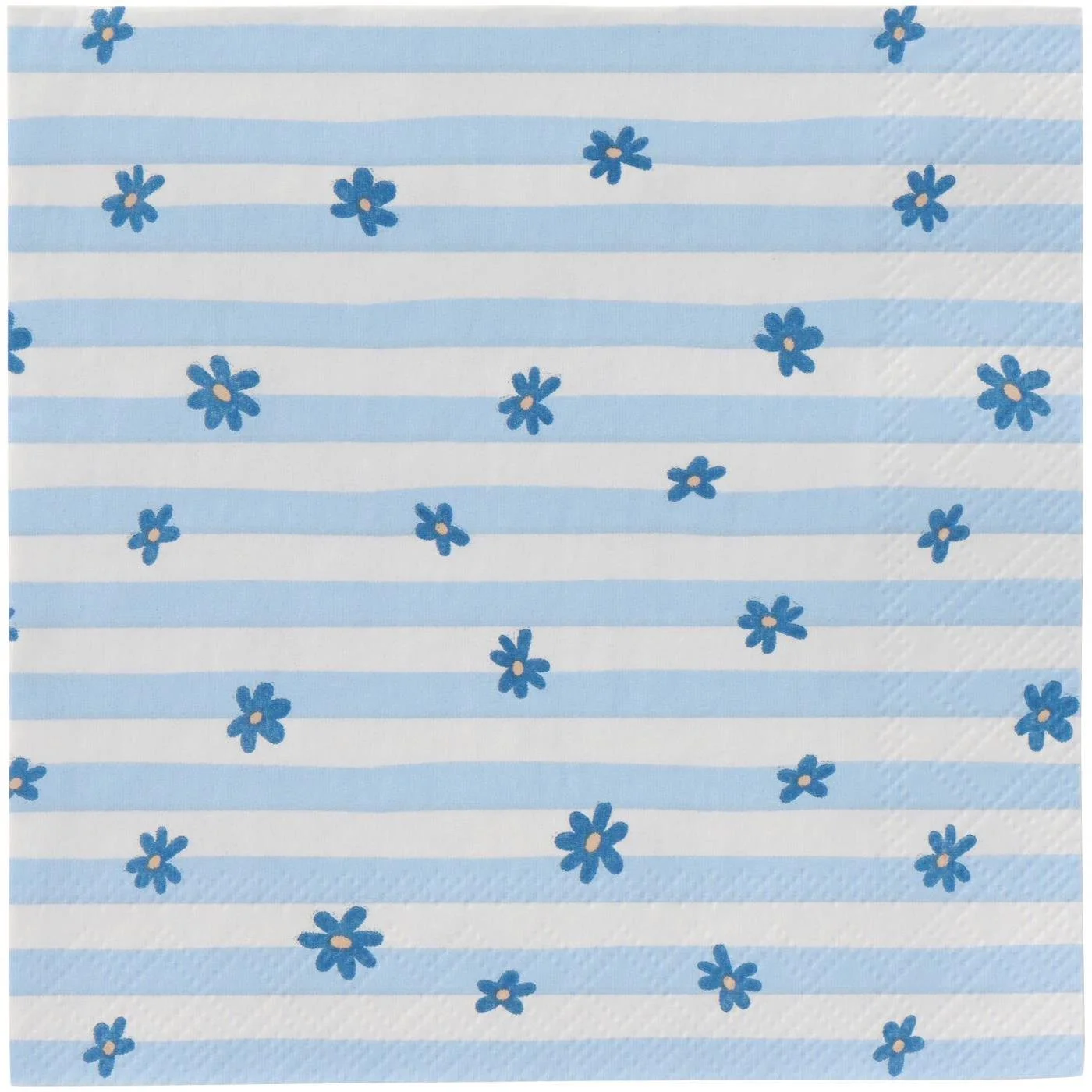 Ib Laursen Kaffee Serviette blaue Steifen Blumen 95874-26.jpg