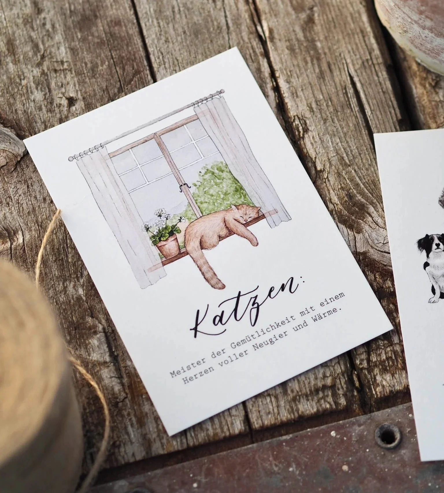 FROLLEIN LÜCKE Postkarte "Katzenliebe"