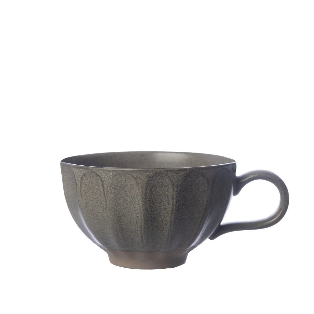 ERNST Tee-Tasse aus Steingut (Grau | Natur)