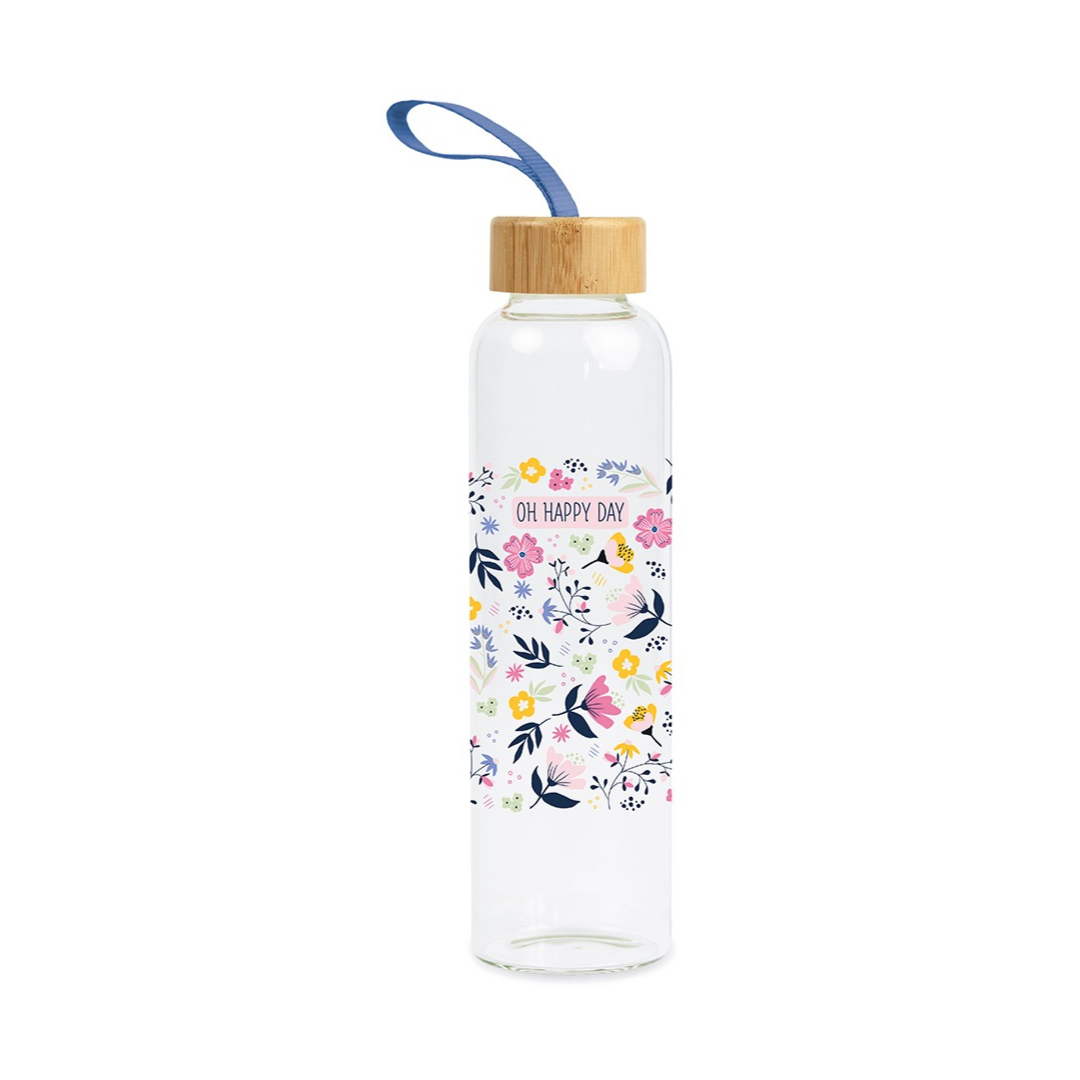 GRAFIK WERKSTATT Trink-Flasche OH HAPPY DAY (Glas | 550 ml)