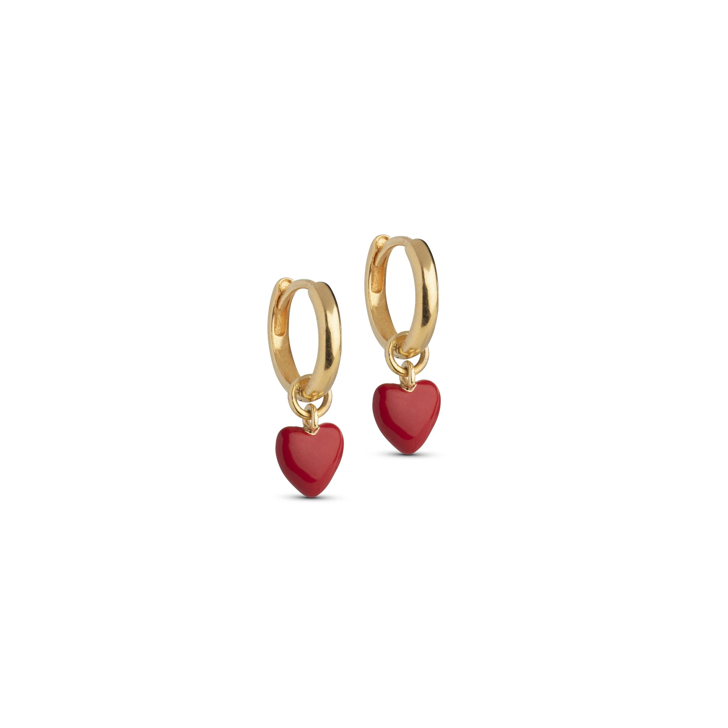 ENAMEL Copenhagen | Ohrringe | Creolen | AMORE (Rot)