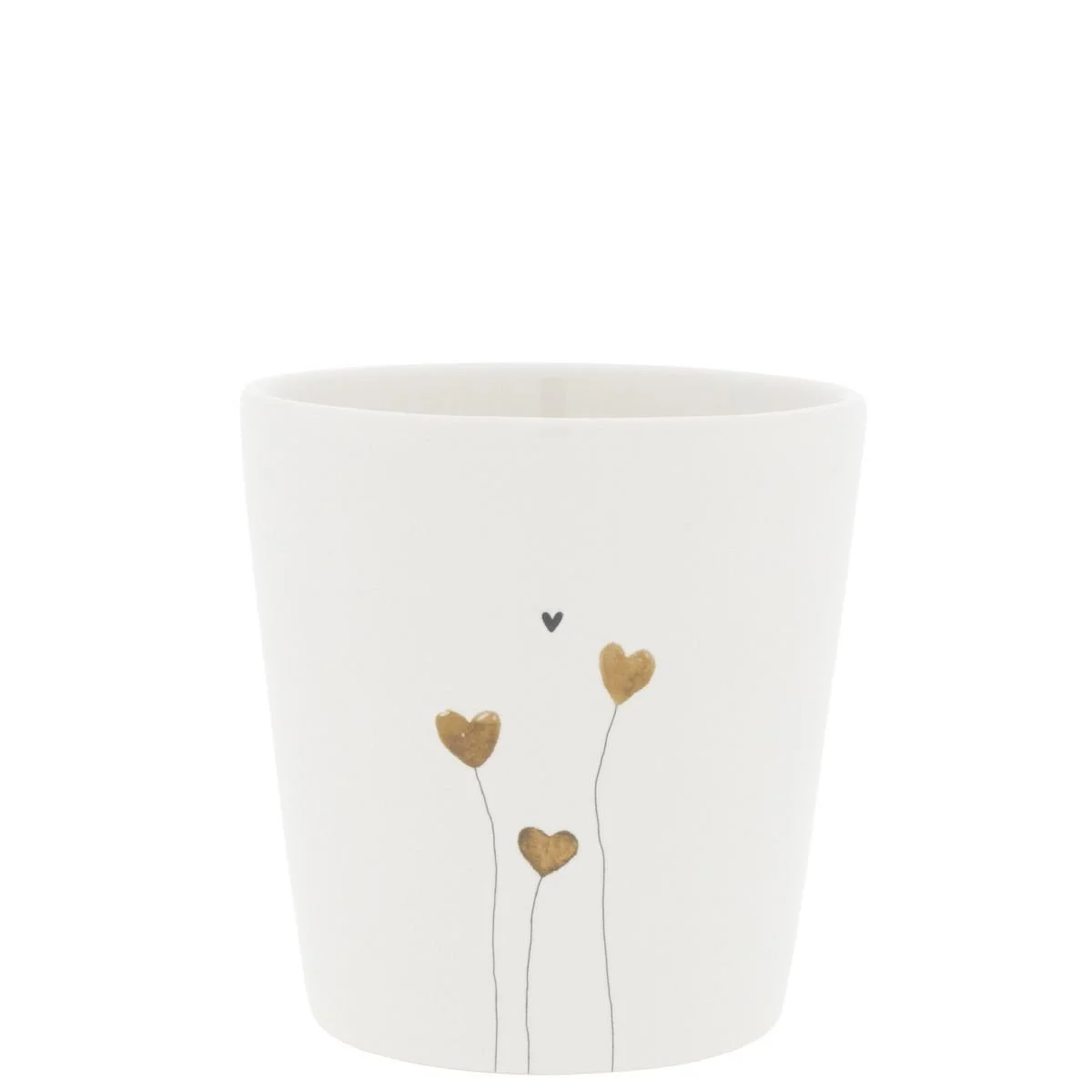 Bastion Collections Becher Hearts in Bloom weiss goldfarbene Herzen rj-cup-334-bc.jpg