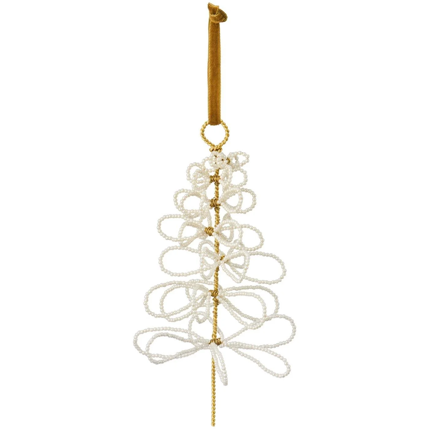 IB LAURSEN Tannenbaum aus weißen Perlen FAIRYTALE