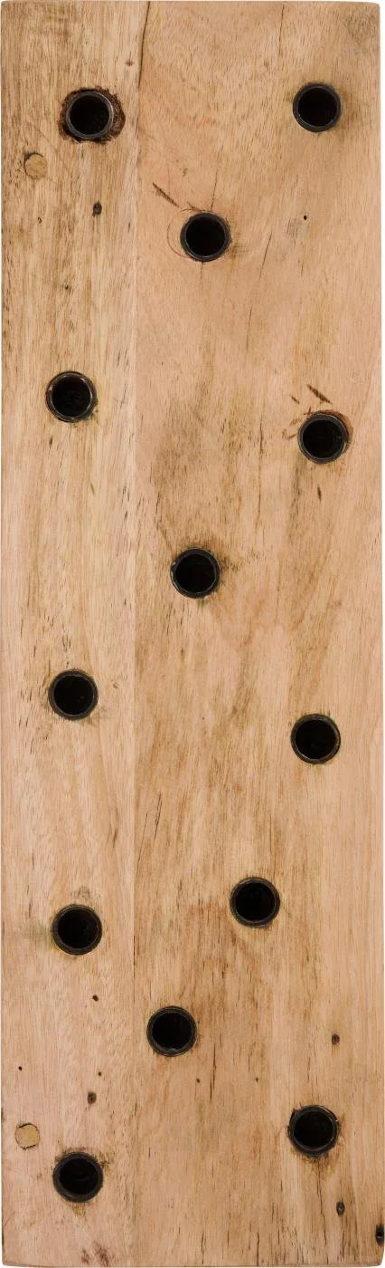 Ib Laursen Kerzenhalter Holzbrett schmale Kerze 13 Kerzen 01.jpg