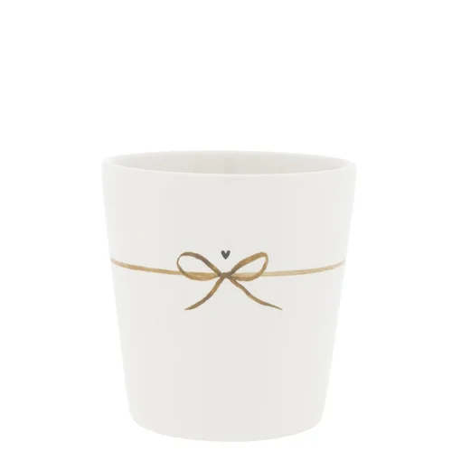 BASTION COLLECTIONS Becher SCHLEIFE (Weiß | Braun