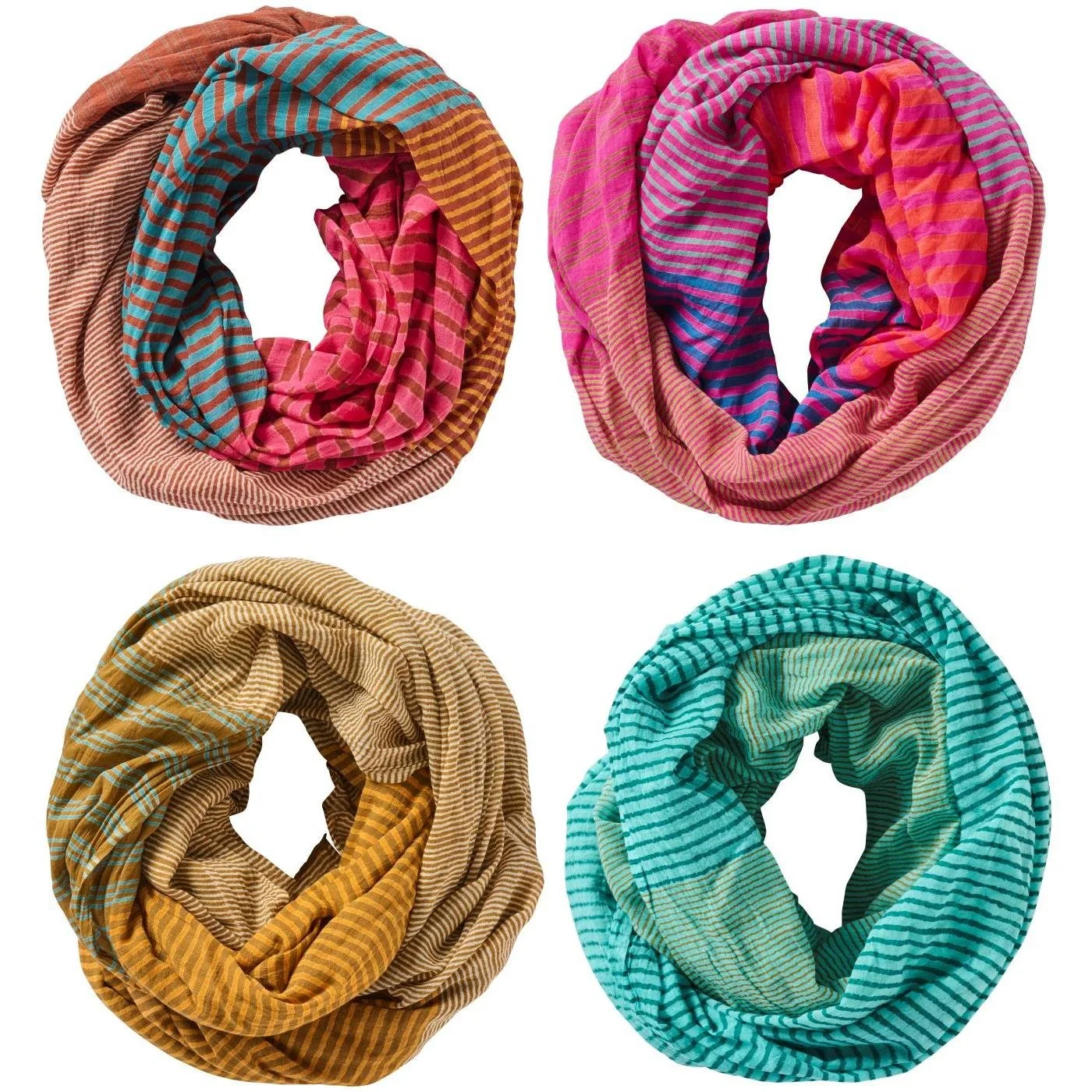 Ib Laursen Halstuch Baumwolle Streifen bunte Farben 44003-99.jpg