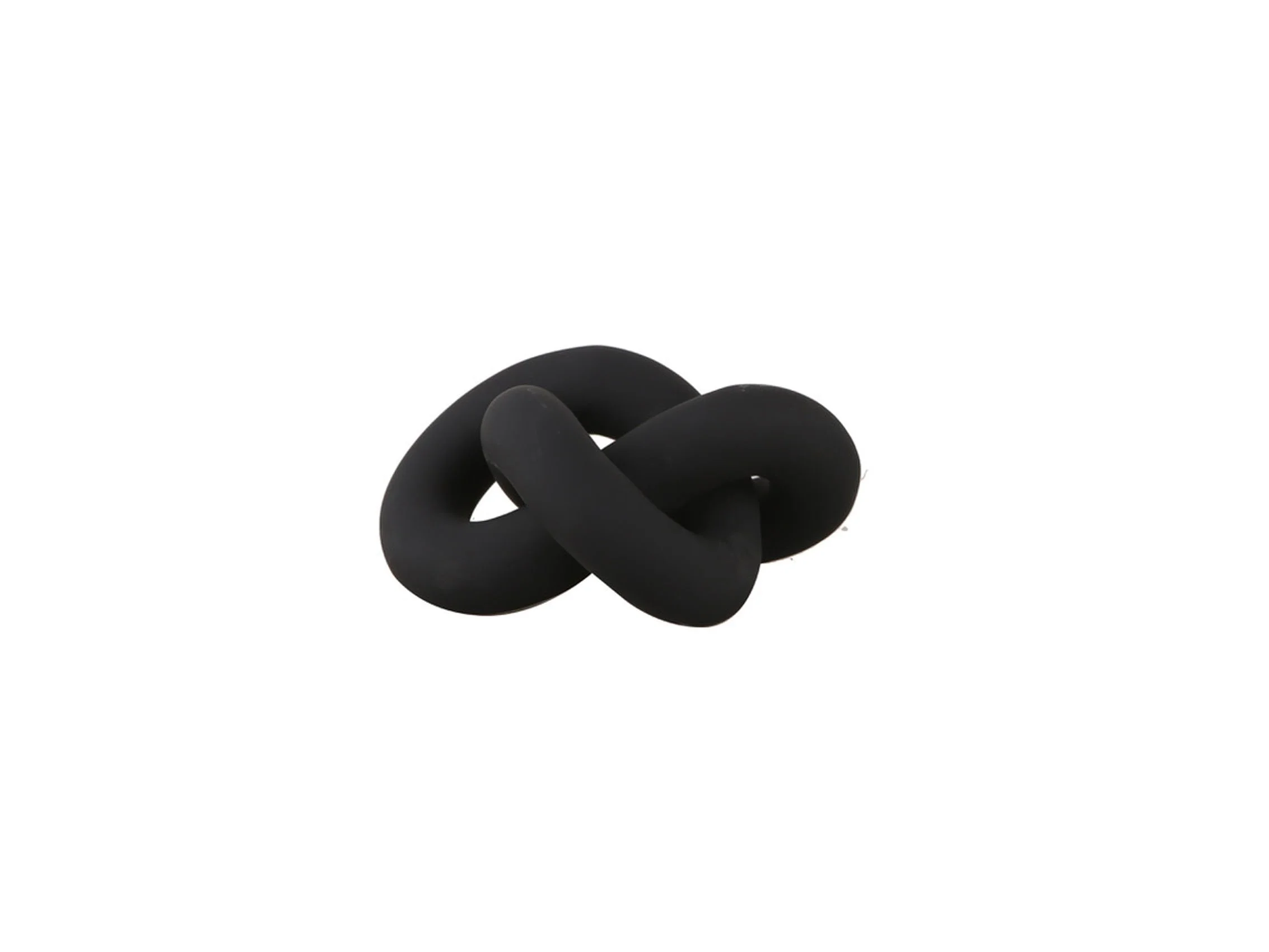 Knot Table von Cooee in Schwarz, Objekt in Form eines Endlosknotens