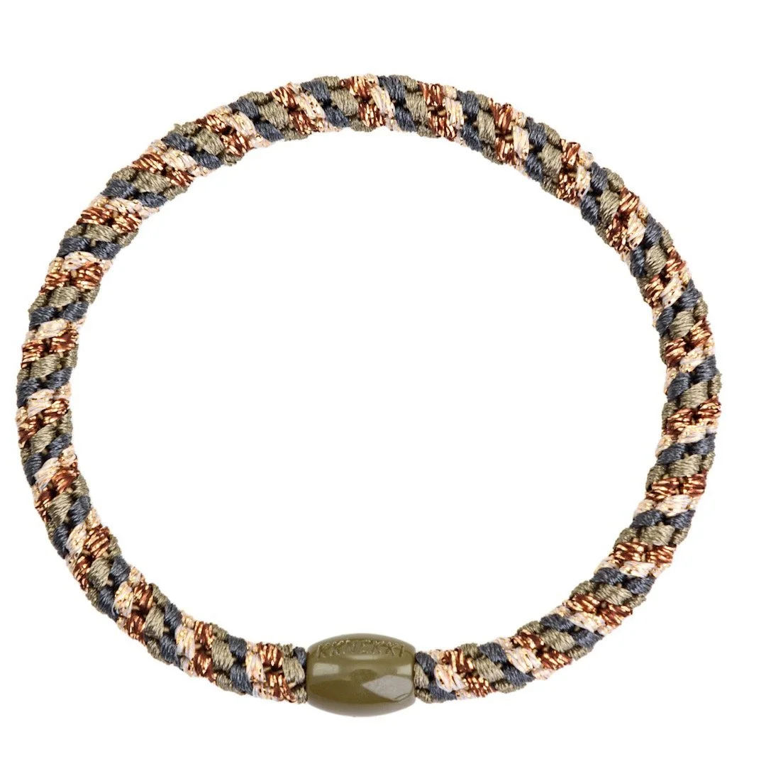 KKNEKKI Haargummi | Armband (Slim Mix Camo Gold)