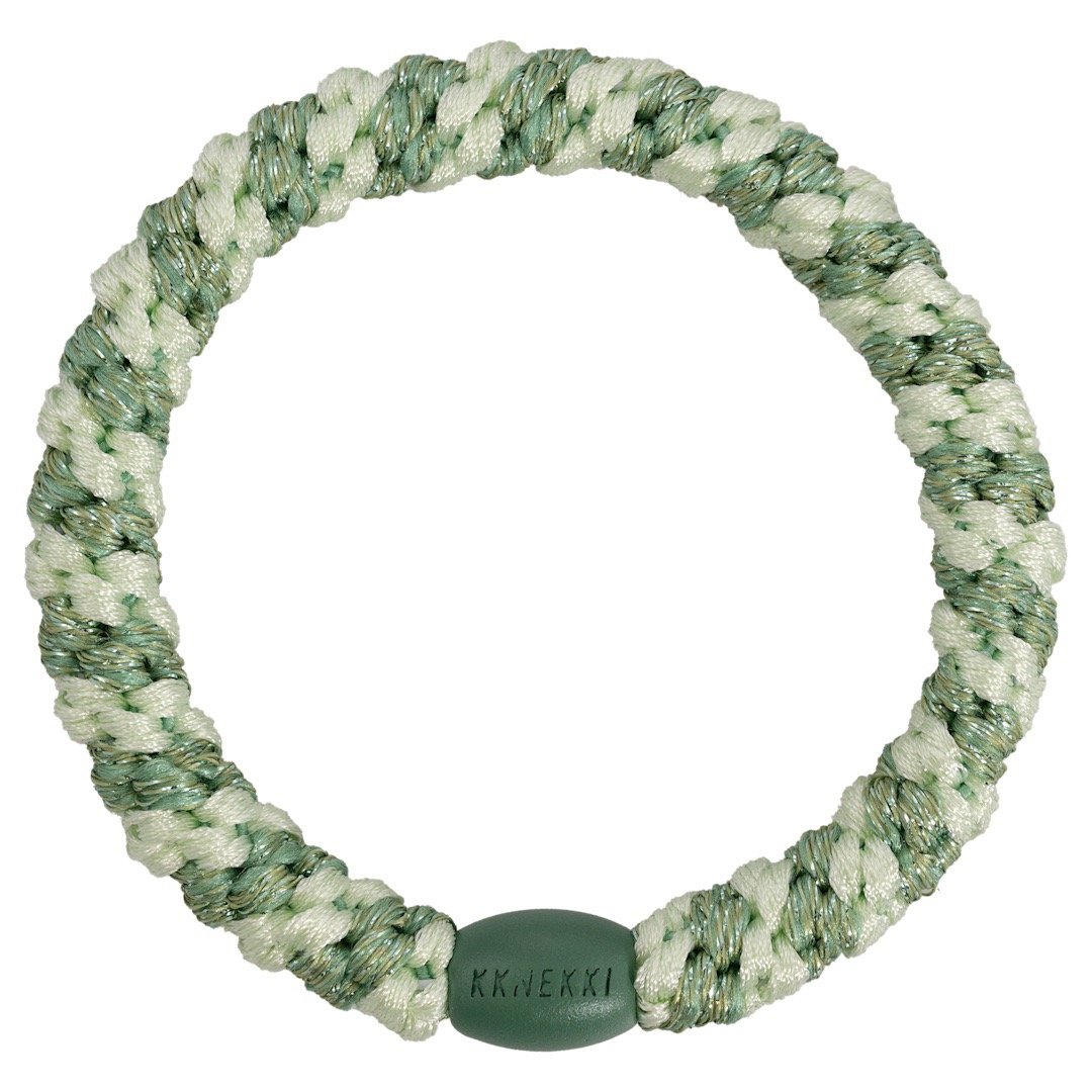 KKNEKKI Haargummi | Armband (Stripe mint pistacio glitter)