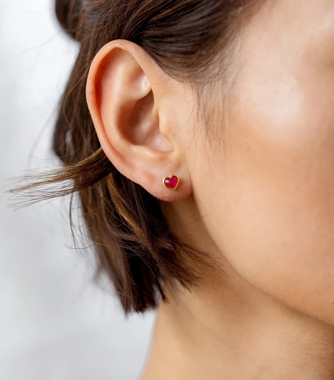 Syster P Ohrstecker in Gold La La Love Rosenquarz.jpeg