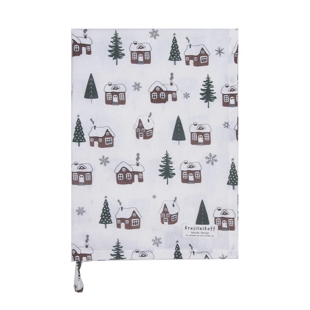 Krasilnikoff Geschirrtuch Haeuser Sweet House Gruen KW13144.jpeg