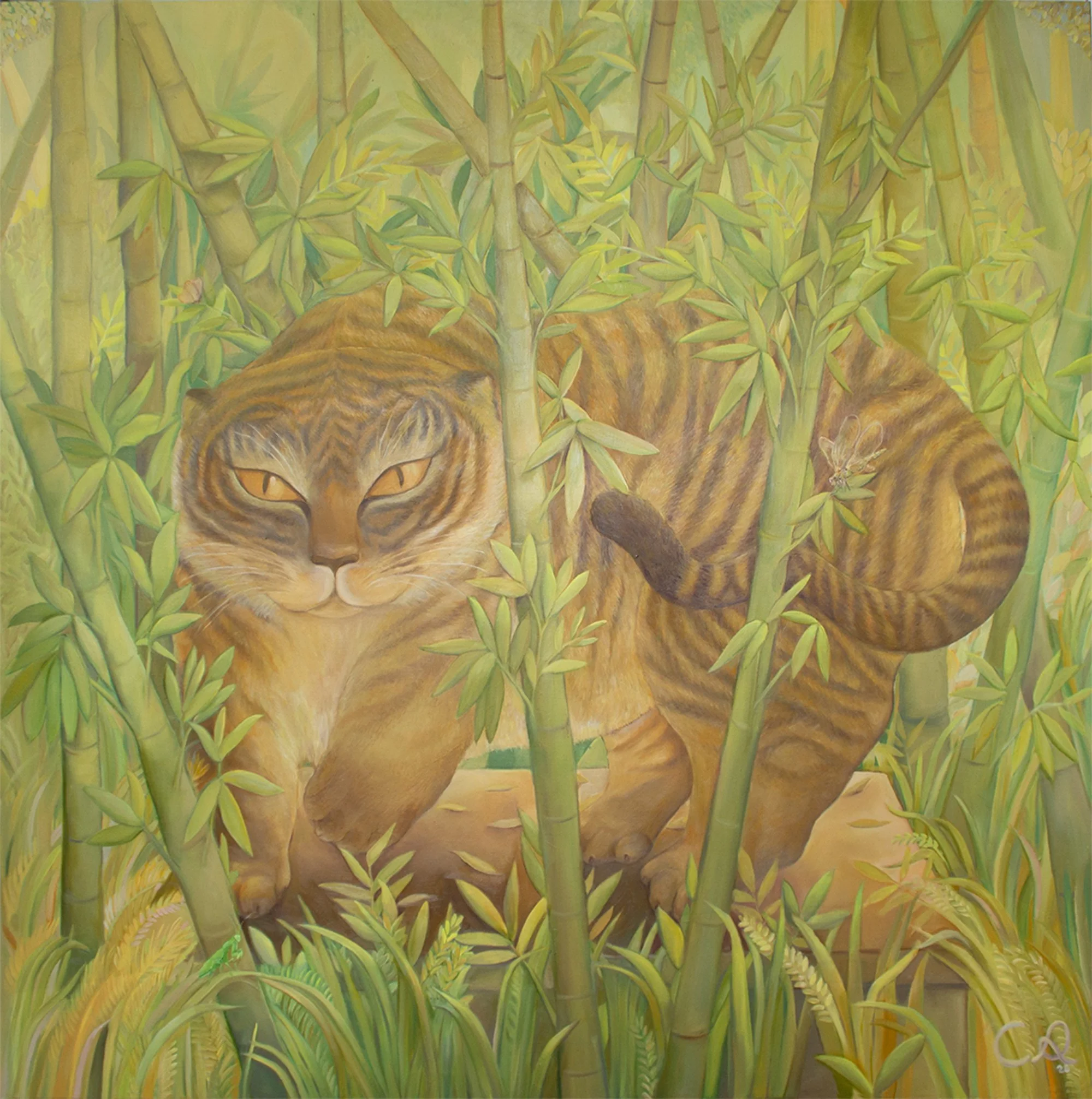 Bamboo Tiger, 2026, 48 x 48 in, oil