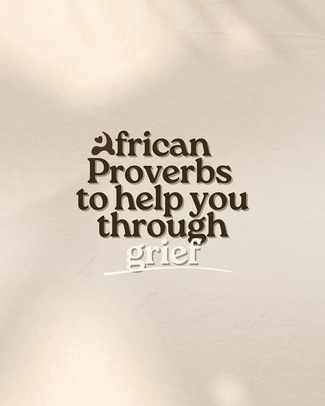 It&rsquo;s been a while&hellip;✨ Here are some African proverbs about grief to help you through the month of December.

_________
In loving memory of a bright soul who lived boldly and inspired deeply. May these words of African wisdom bring comfort 