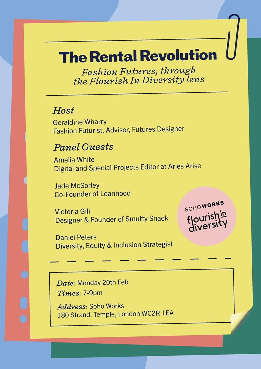 Soho Works x Flourish - The Rental Revolution - Fashion Futures through the Flourish In Diversity lens