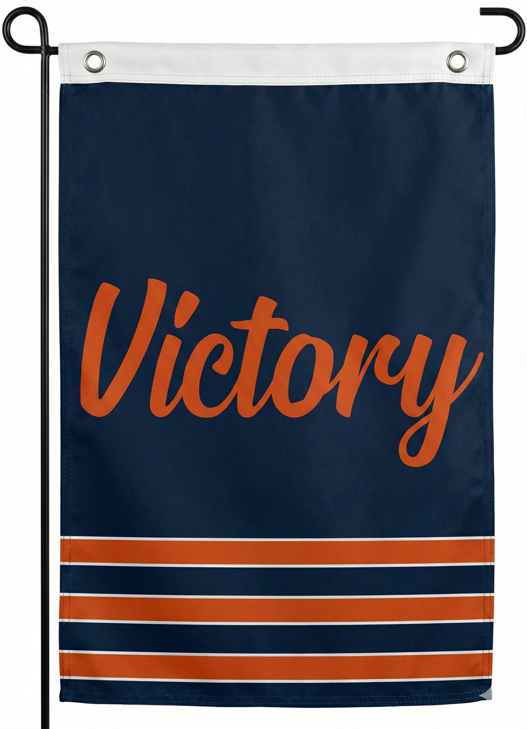 Small Navy Bears Garden Flag with weather-resistant [double-sided / orange] script for lawn decor.
