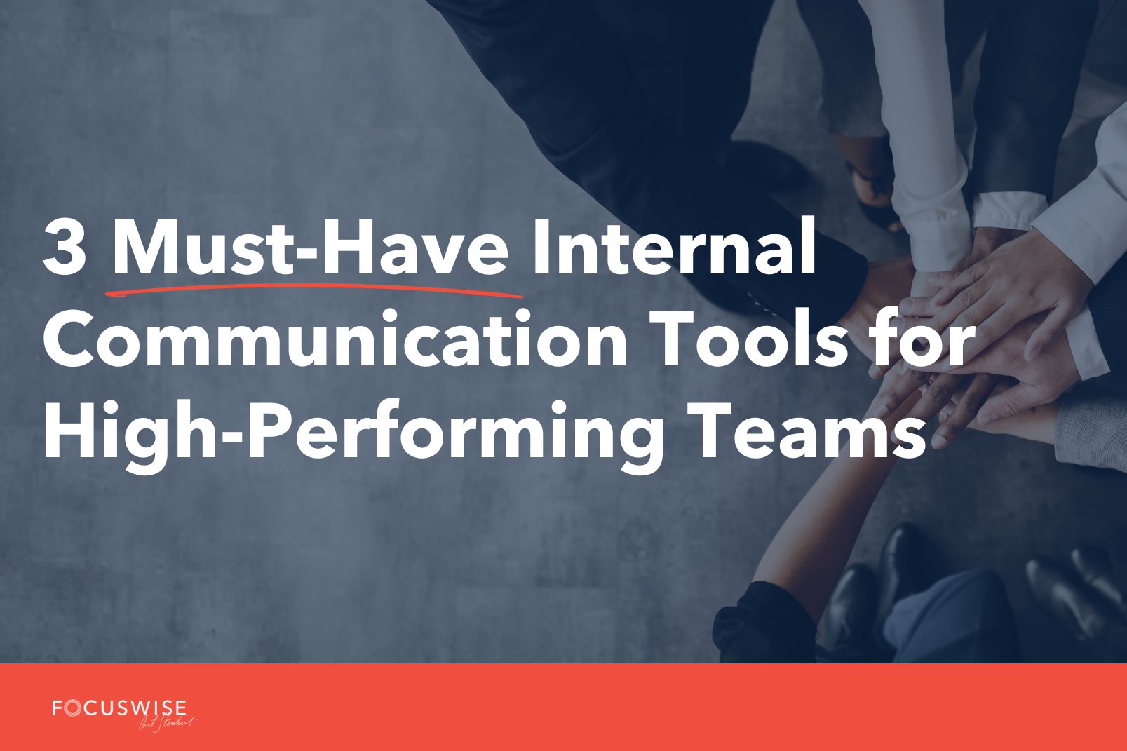 Team with hands in center