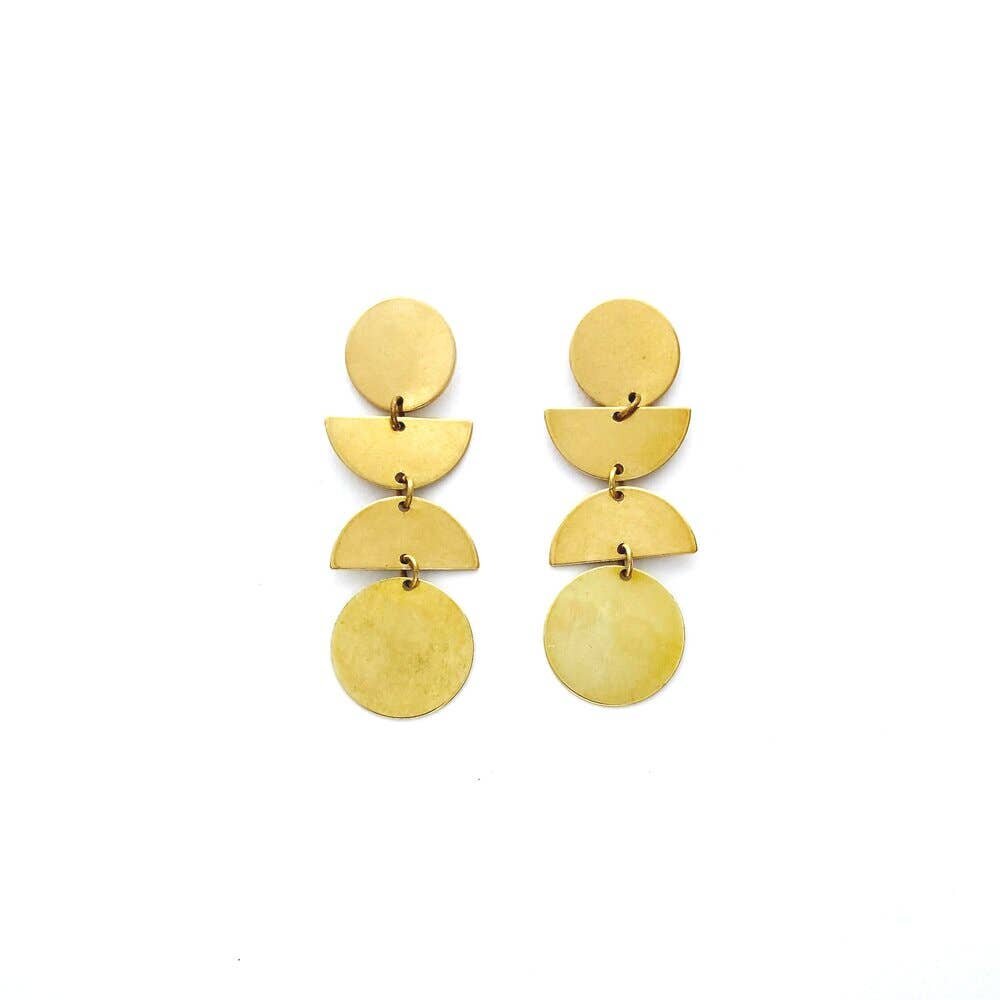 Perfect Brass Geometric Earring 