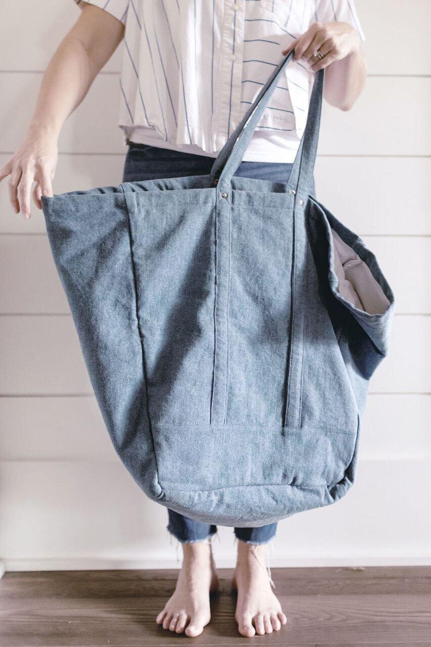 Carry All Bag - Light Washed Denim