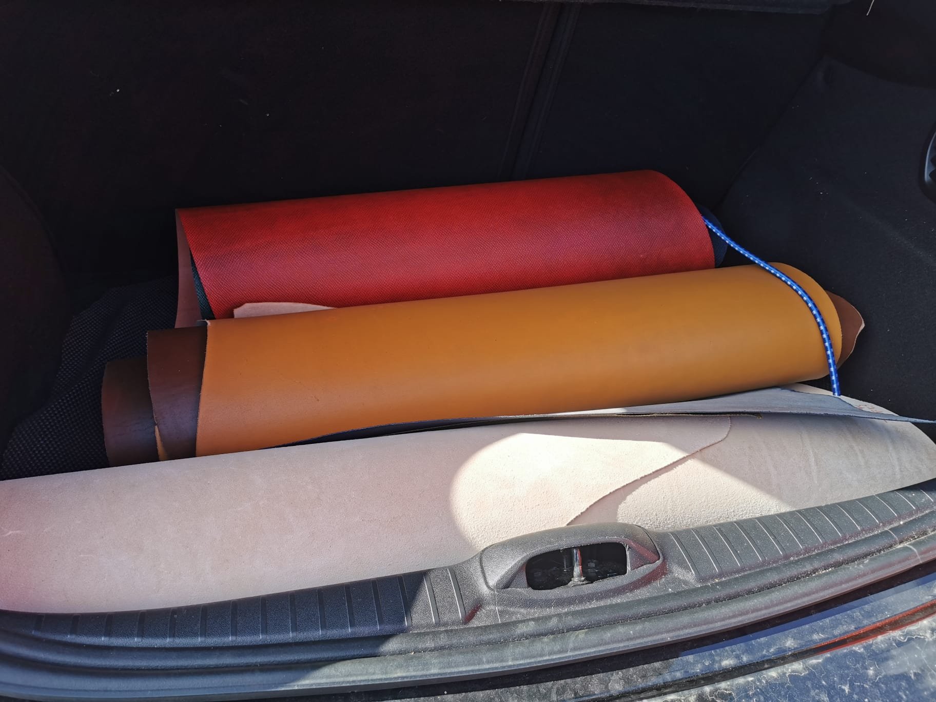 Our little haul of leather!